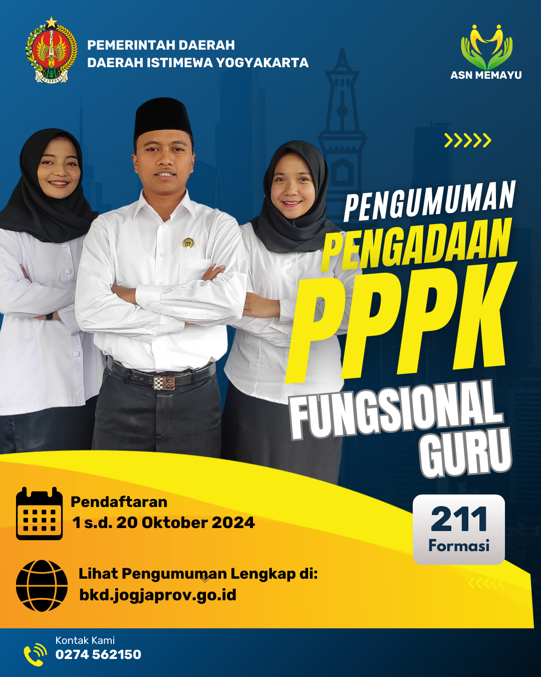 Pengumuman Pengadaan PPPK Jabatan Fungsional Guru di Lingkungan Pemda DIY Formasi Tahun 2024