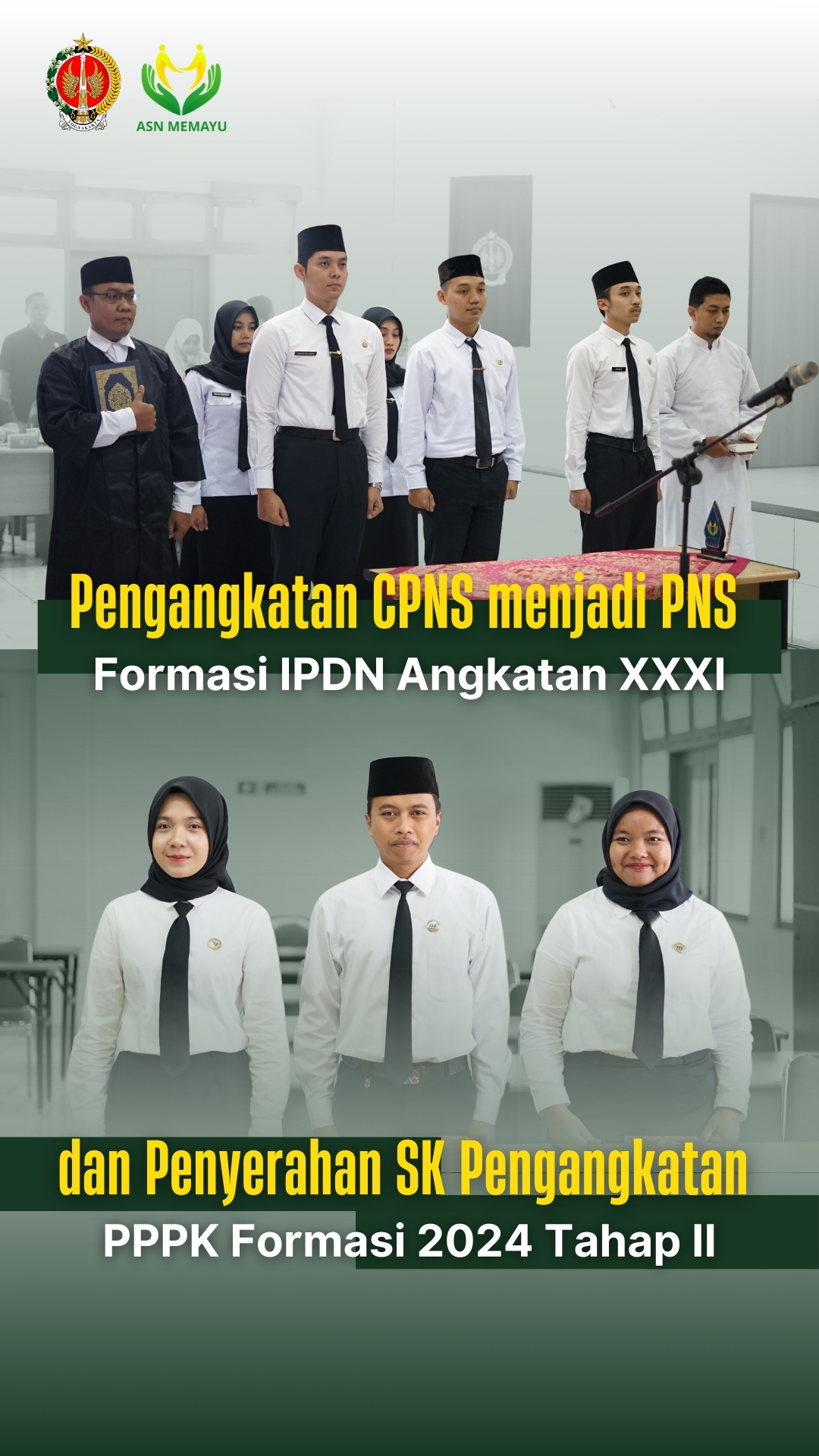 Pengangkatan PNS Formasi IPDN   Dan Penyerahan SK Pengangkatan  PPPK Tahap II Di Lingkungan PEMDA DIY
